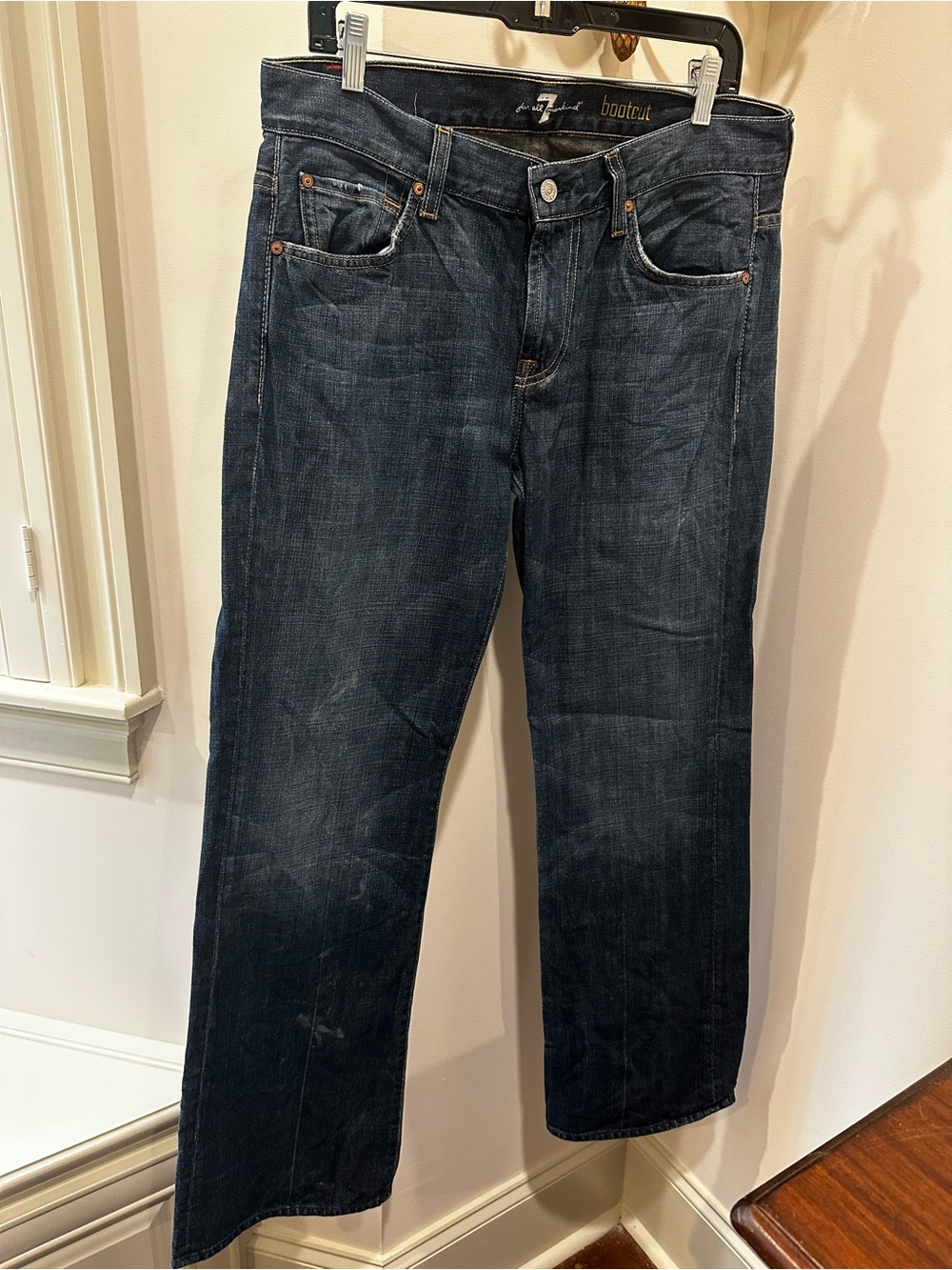 7 For All Mankind Men’s Dark Indigo Bootcut Jeans